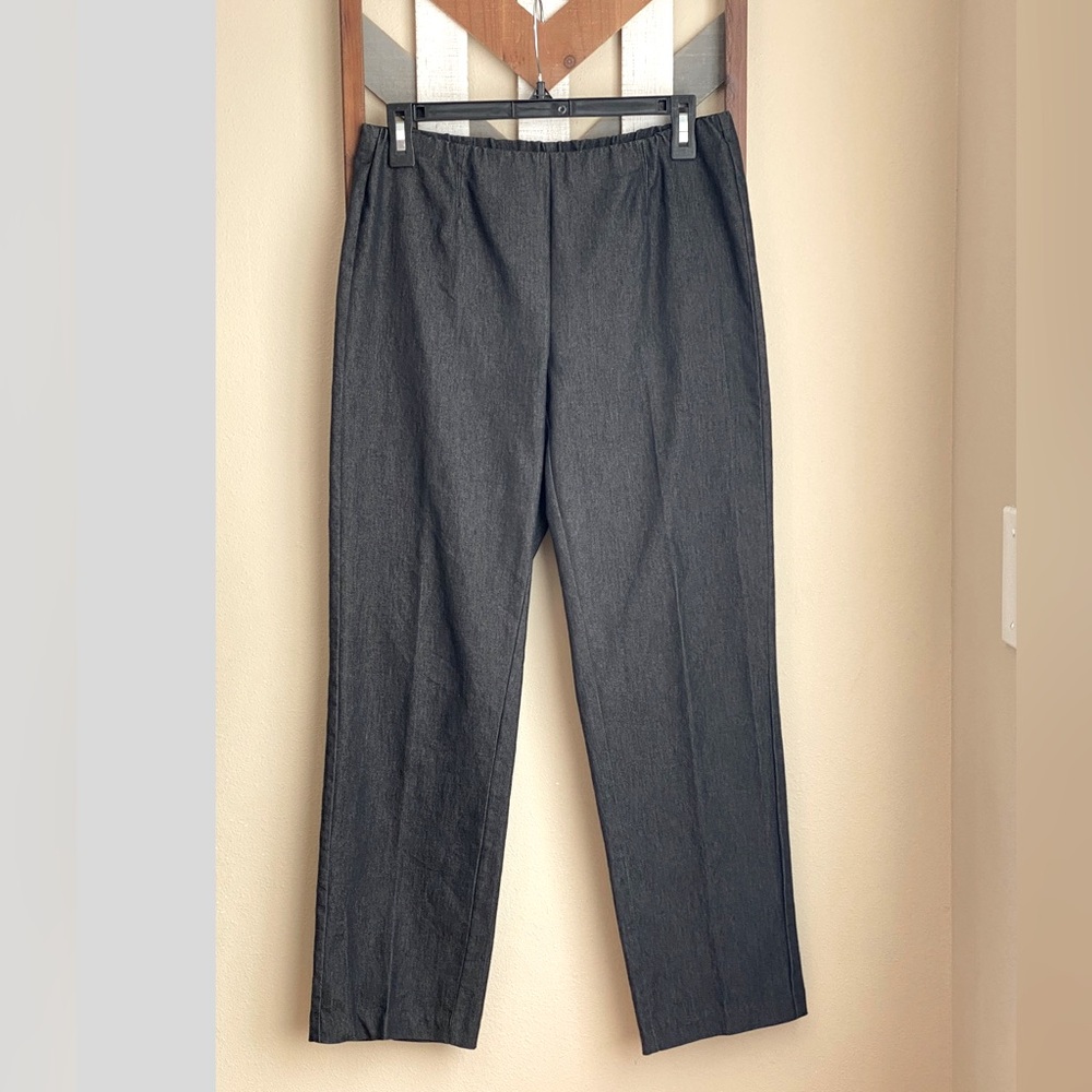 EUC Isda & Co S Pull On Trousers Easy Pants Cotton Blend Elastic Waist Straight